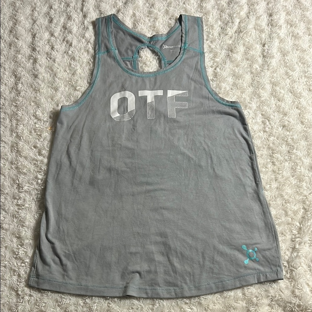 Orangetheory Gray Sleeveless Cut Out Tank Top